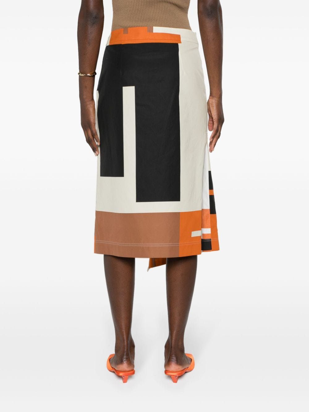 Fendi PRINTED COTTON SKIRT Size 27" / US 4 / IT 40 - 2 Thumbnail