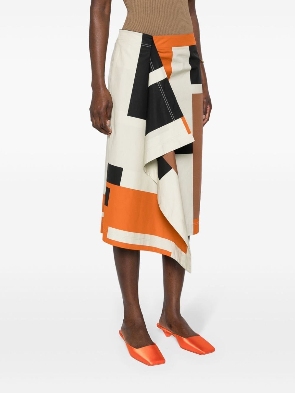 Fendi PRINTED COTTON SKIRT Size 27" / US 4 / IT 40 - 3 Thumbnail