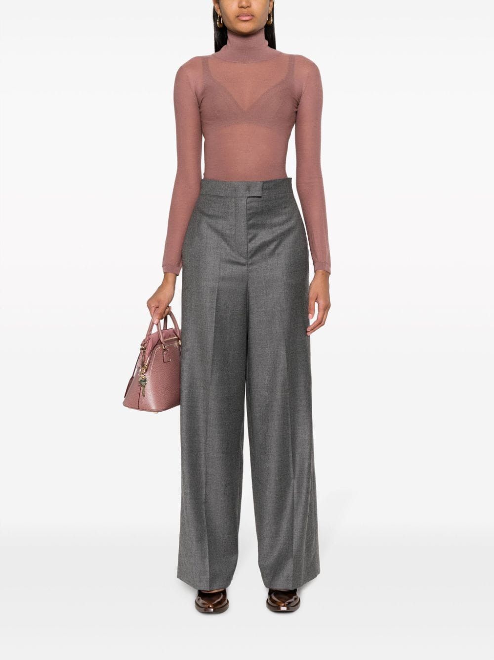 Fendi WOOL HIGH-WAISTED TROUSERS Size 27" / US 4 / IT 40 - 5 Thumbnail