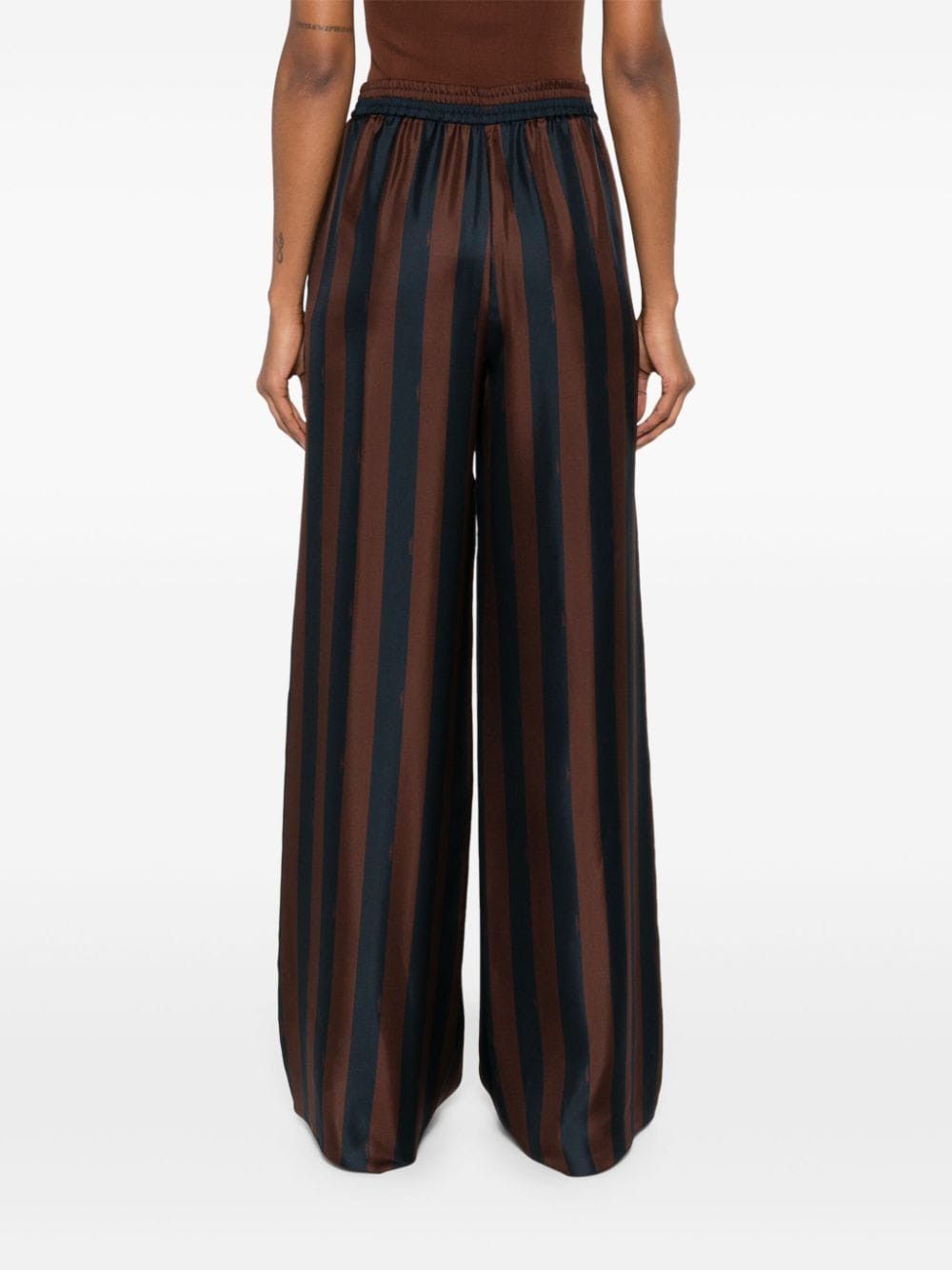 Fendi STRIPED SILK TROUSERS Size 27" / US 4 / IT 40 - 4 Thumbnail