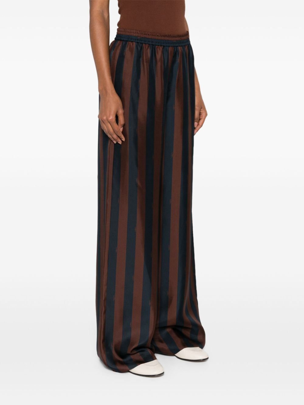 Fendi STRIPED SILK TROUSERS Size 27" / US 4 / IT 40 - 2 Thumbnail