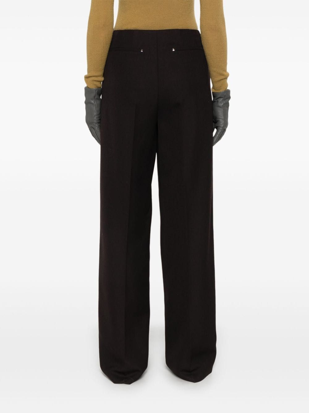 Fendi WIDE LEG WOOL TROUSERS Size 27" / US 4 / IT 40 - 2 Thumbnail