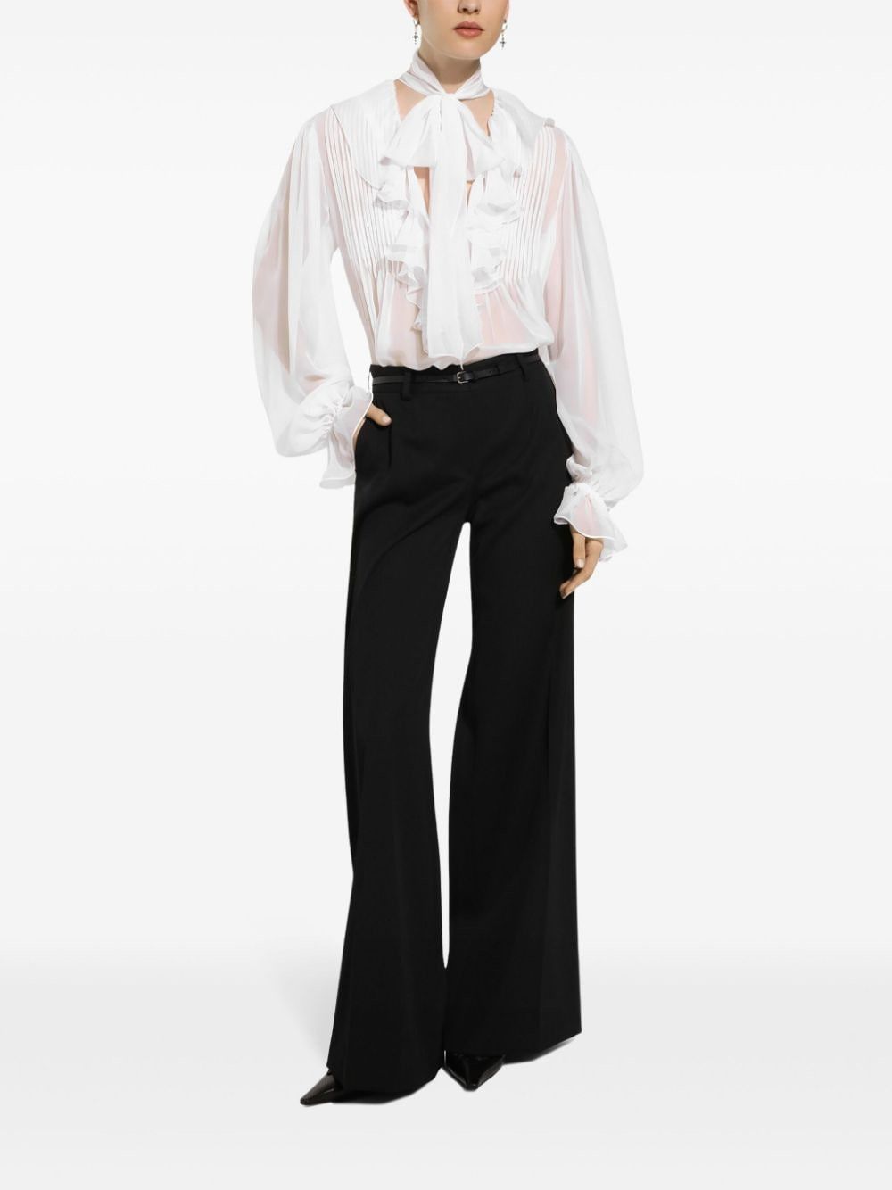 Dolce & Gabbana WOOL FLARED TROUSERS Size 27" / US 4 / IT 40 - 2 Thumbnail