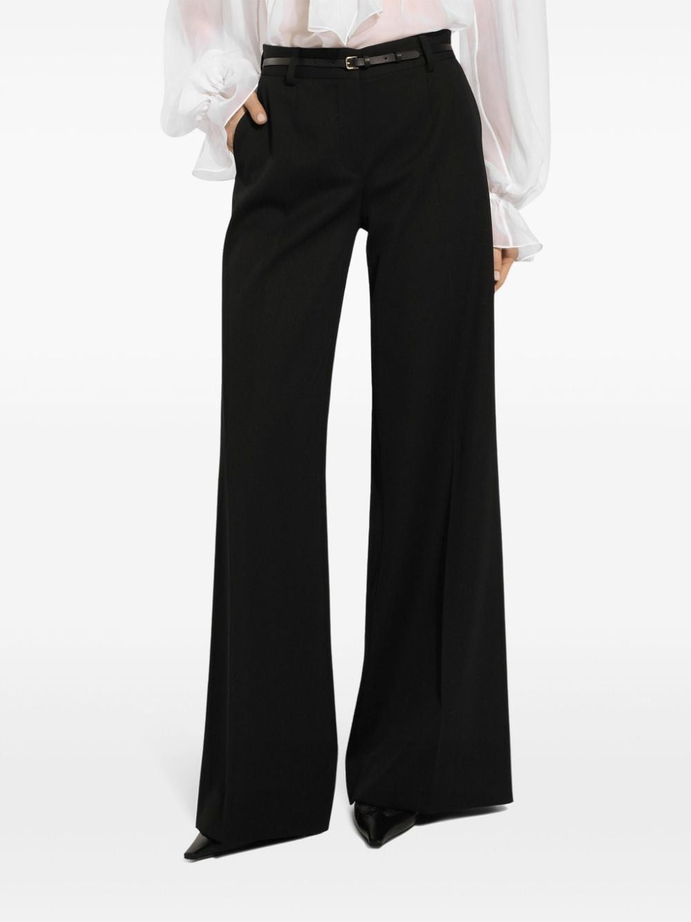 Dolce & Gabbana WOOL FLARED TROUSERS Size 27" / US 4 / IT 40 - 5 Thumbnail