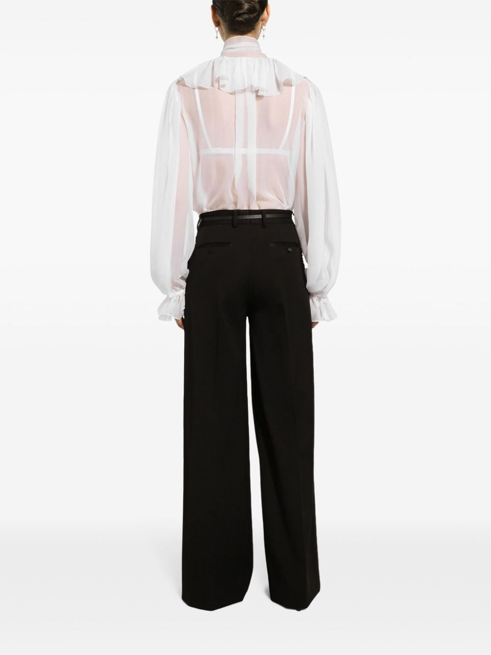 Dolce & Gabbana WOOL FLARED TROUSERS Size 27" / US 4 / IT 40 - 4 Thumbnail