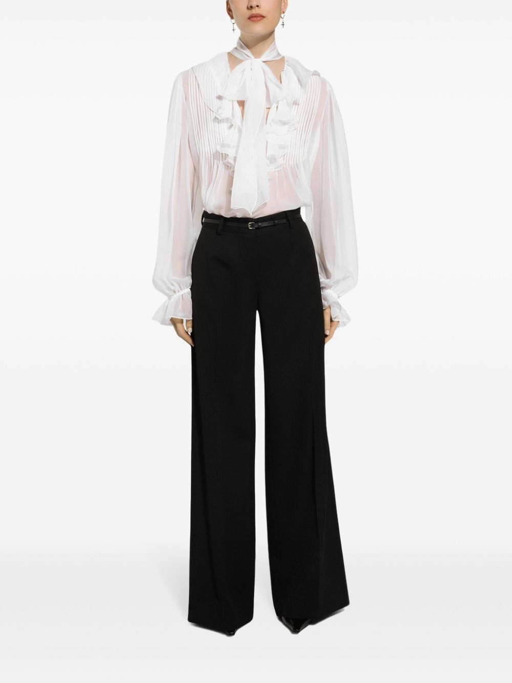 Dolce & Gabbana WOOL FLARED TROUSERS Size 27" / US 4 / IT 40 - 3 Thumbnail