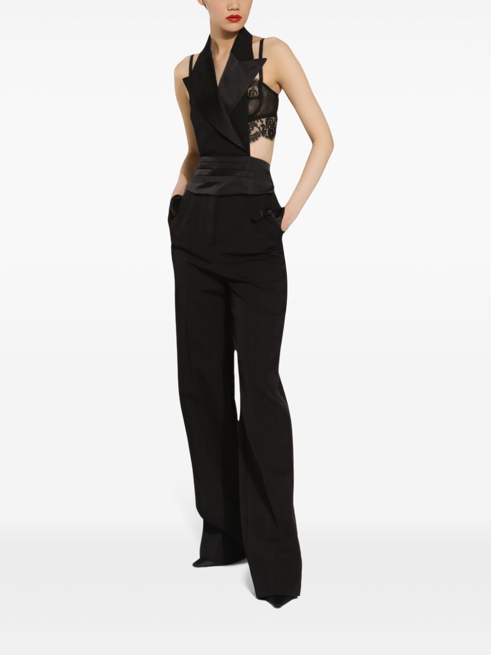 Dolce & Gabbana WOOL HIGH-WASITED TROUSERS Size 27" / US 4 / IT 40 - 4 Thumbnail