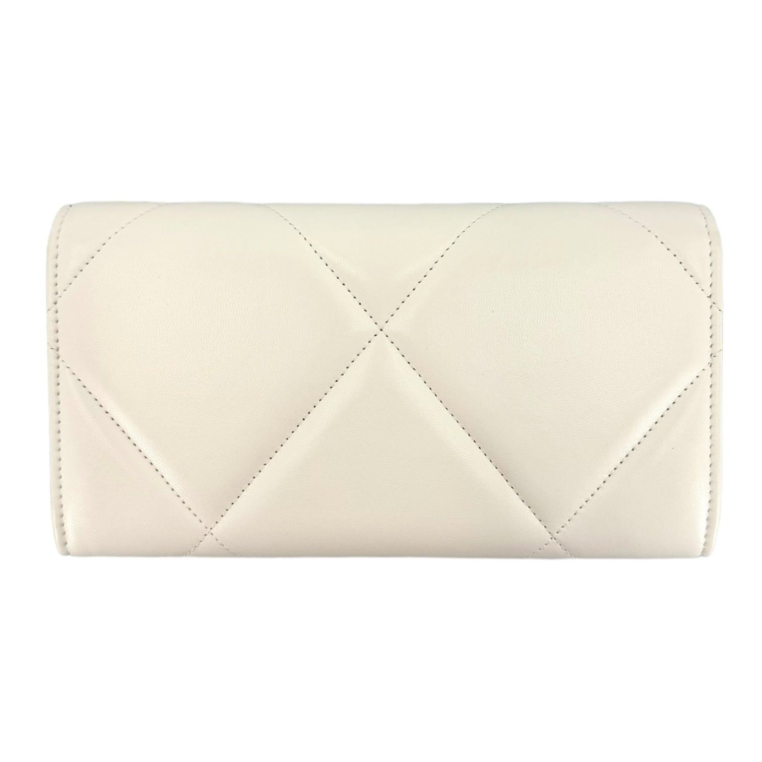 Chanel Quilted 19 Long Flap Wallet White Size ONE SIZE - 2 Thumbnail