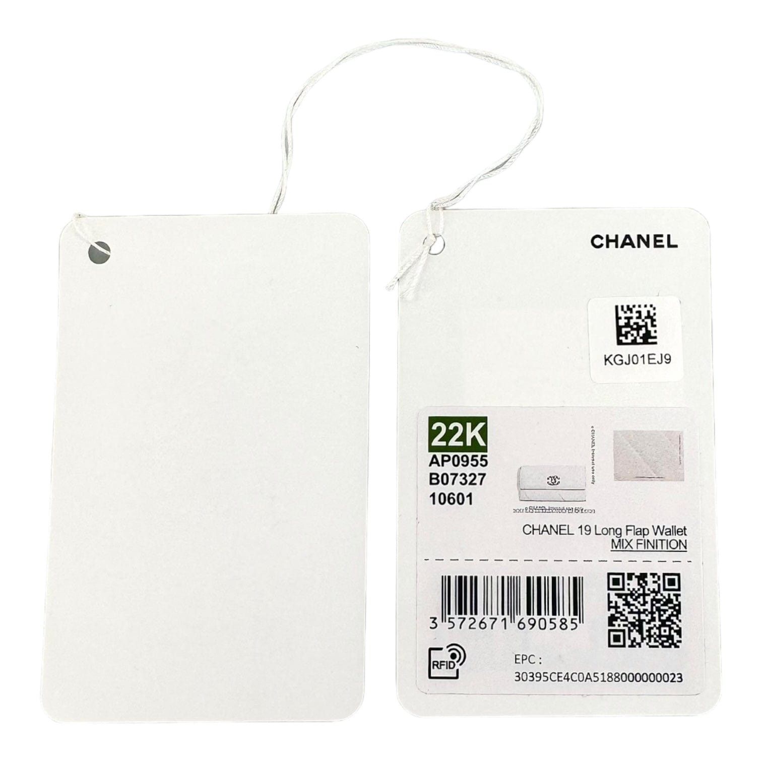 Chanel Quilted 19 Long Flap Wallet White Size ONE SIZE - 7 Thumbnail