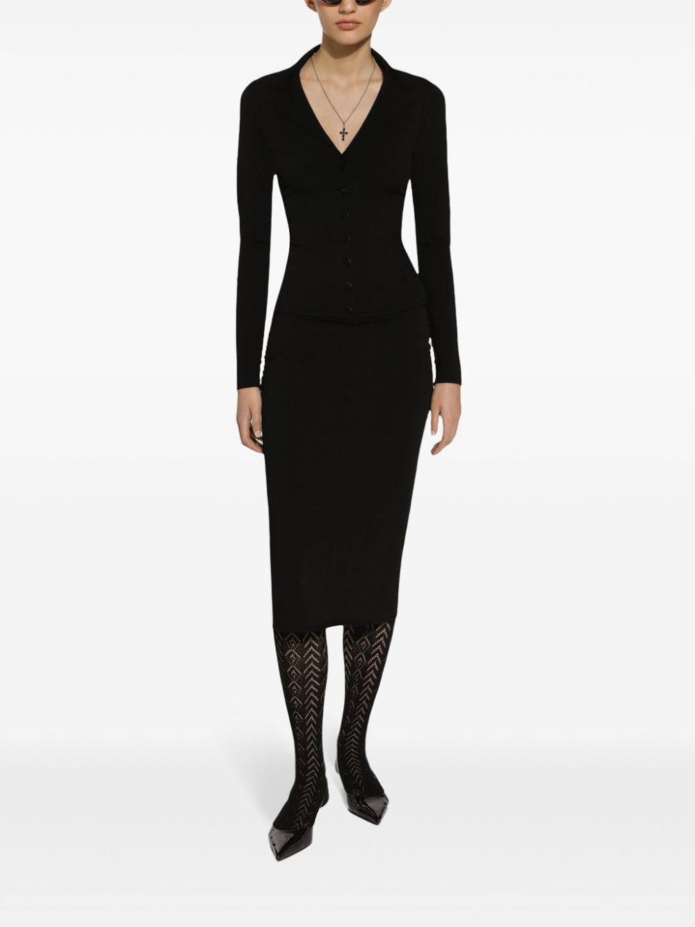 Dolce & Gabbana KNITTED MIDI SKIRT Size 27" / US 4 / IT 40 - 4 Thumbnail