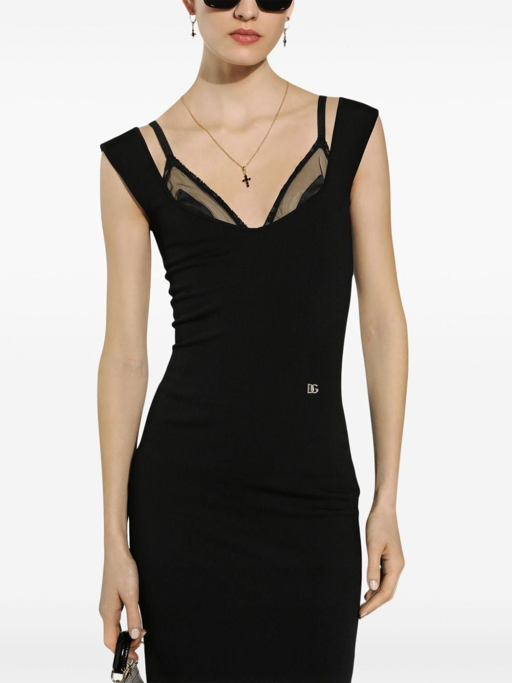 Dolce & Gabbana KNITTED MIDI DRESS Size S / US 4 / IT 40 - 2 Thumbnail