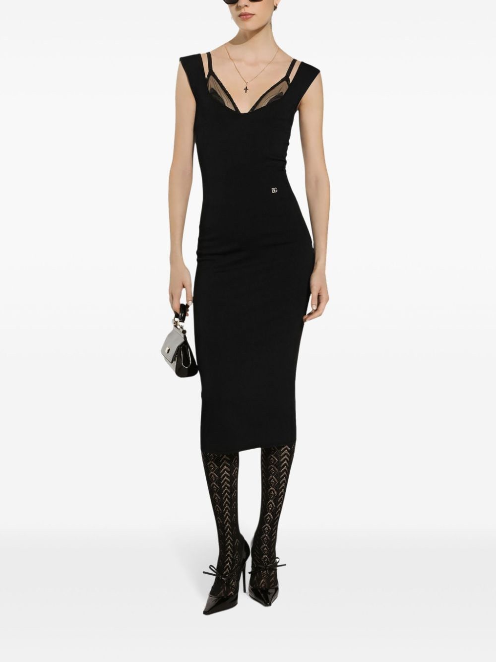 Dolce & Gabbana KNITTED MIDI DRESS Size S / US 4 / IT 40 - 5 Thumbnail