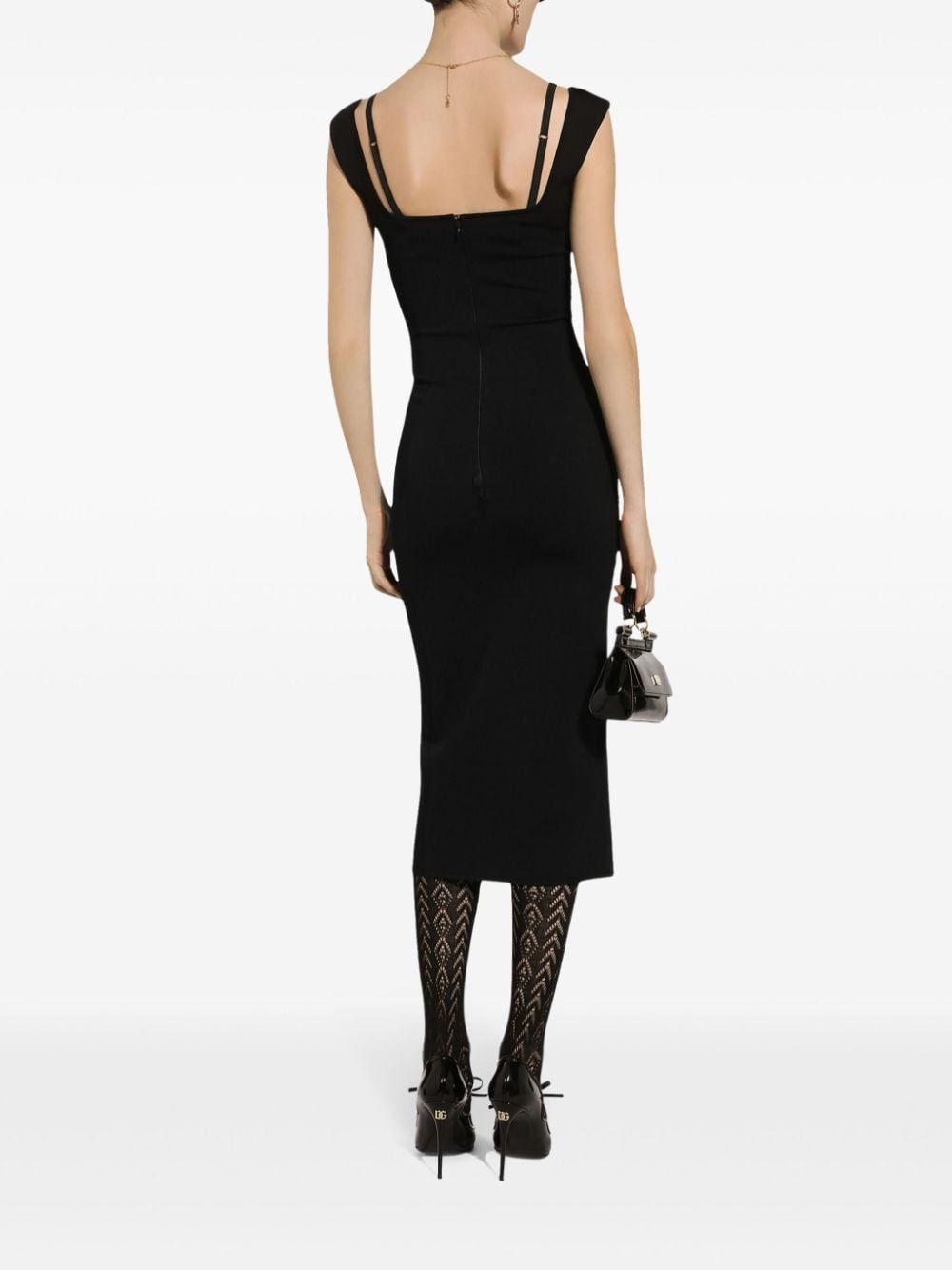 Dolce & Gabbana KNITTED MIDI DRESS Size S / US 4 / IT 40 - 3 Thumbnail