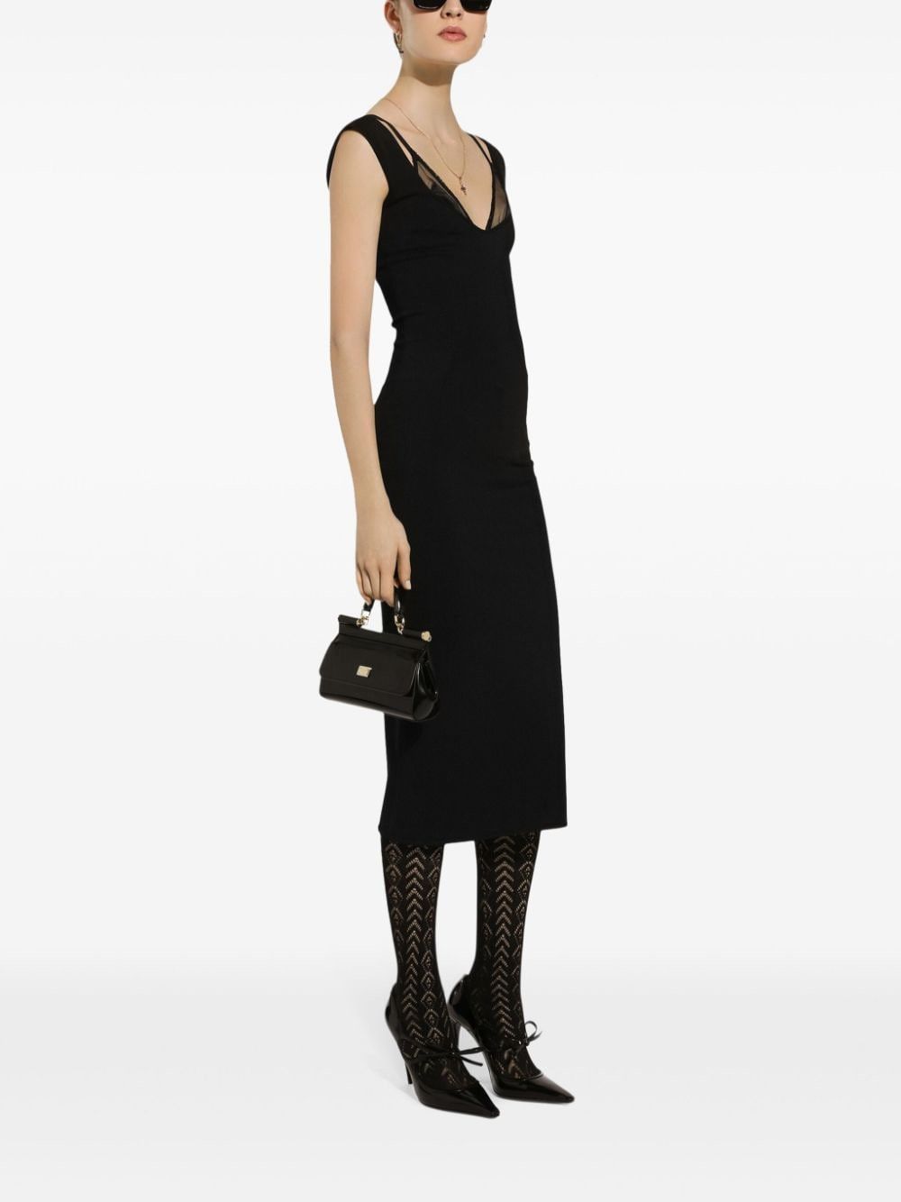 Dolce & Gabbana KNITTED MIDI DRESS Size S / US 4 / IT 40 - 4 Thumbnail