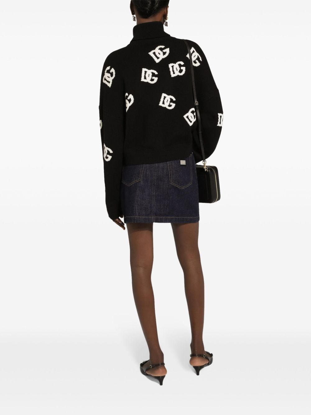 Dolce & Gabbana ALLOVER LOGO WOOL JUMPER Size S / US 4 / IT 40 - 4 Thumbnail