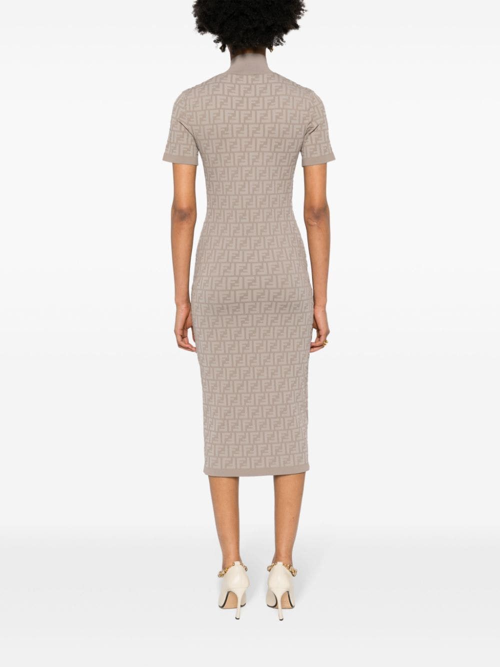 Fendi FF MIDI DRESS Size S / US 4 / IT 40 - 4 Thumbnail