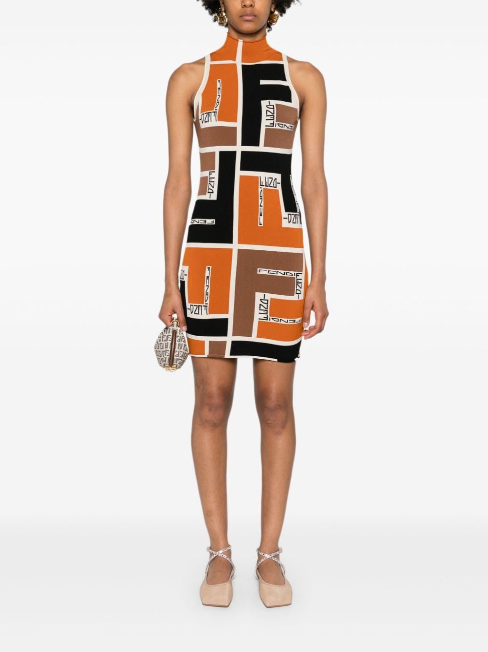 Fendi PRINTED SHORT DRESS Size S / US 4 / IT 40 - 2 Thumbnail