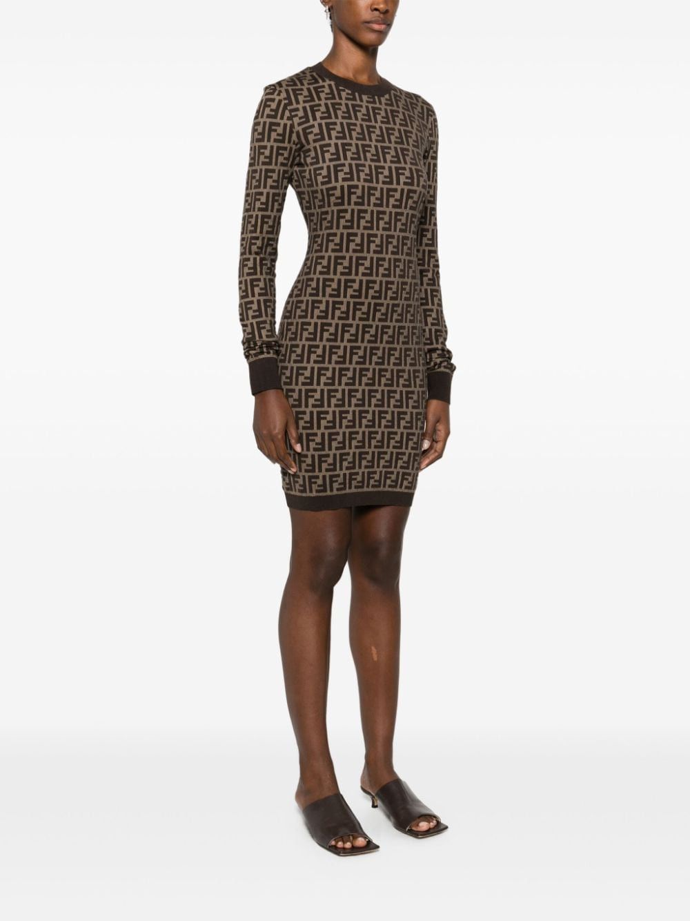 Fendi FF COTTON MINI DRESS Size S / US 4 / IT 40 - 4 Thumbnail