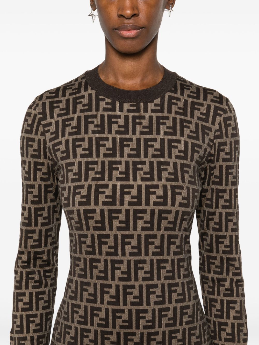 Fendi FF COTTON MINI DRESS Size S / US 4 / IT 40 - 5 Thumbnail