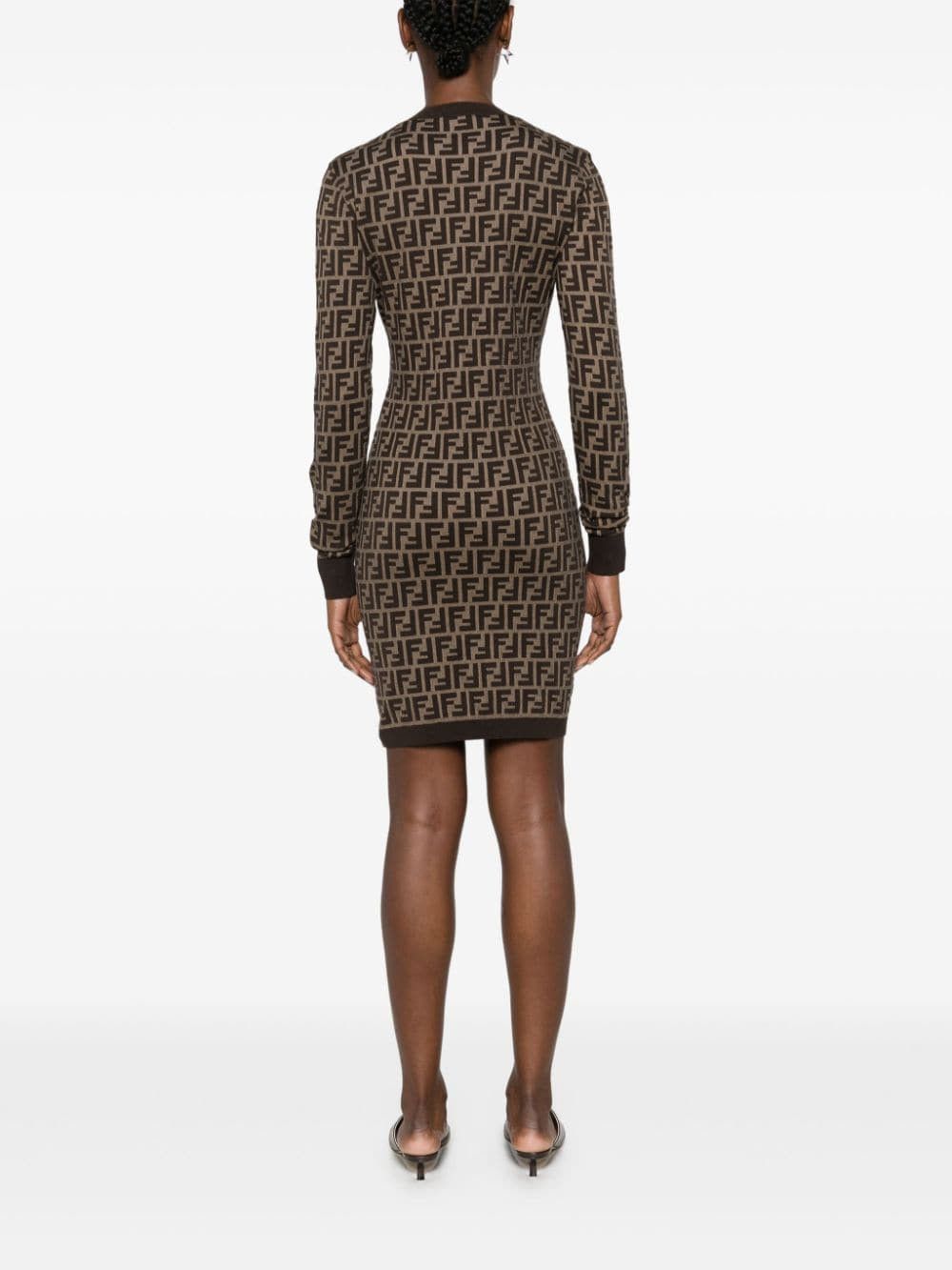 Fendi FF COTTON MINI DRESS Size S / US 4 / IT 40 - 2 Thumbnail