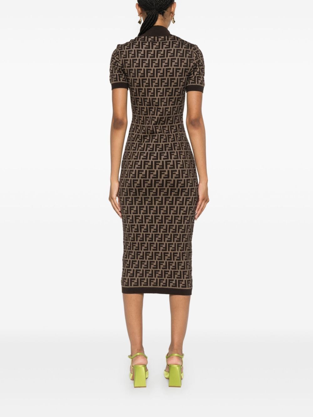 Fendi FF COTTON LONG DRESS Size S / US 4 / IT 40 - 4 Thumbnail