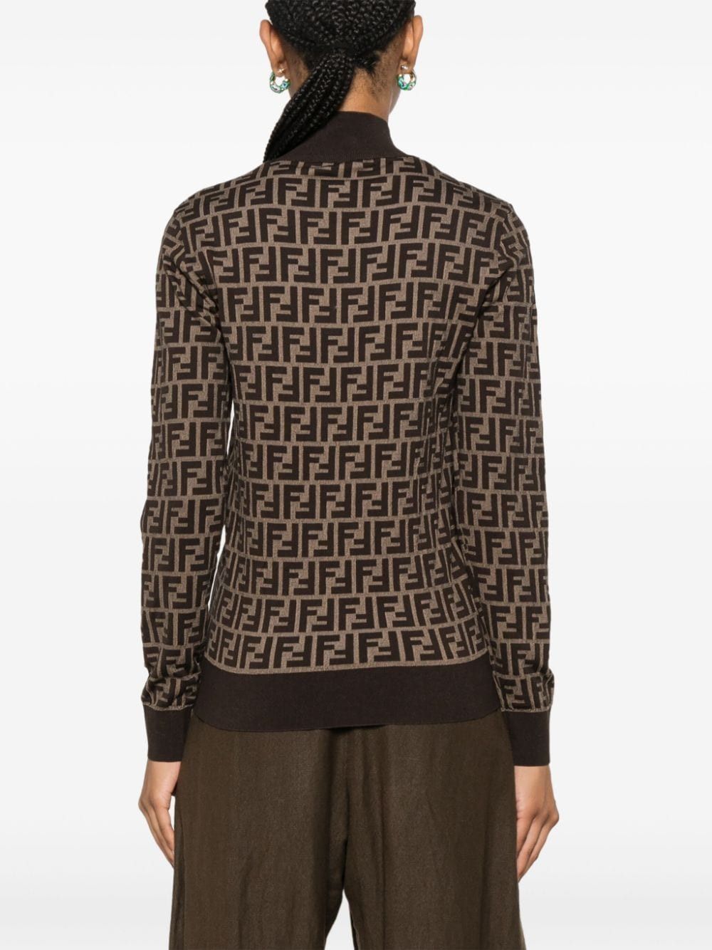 Fendi FF COTTON HIGH-NECK SWEATER Size S / US 4 / IT 40 - 4 Thumbnail