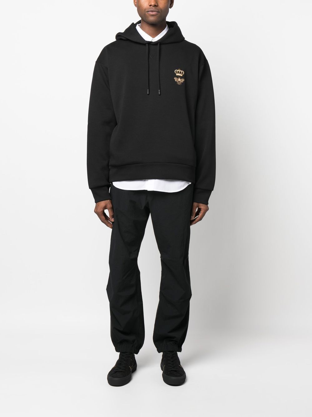 Dolce & Gabbana COTTON HOODIE WITH BEE AND CROWN LOGO Size US S / EU 44-46 / 1 - 2 Thumbnail
