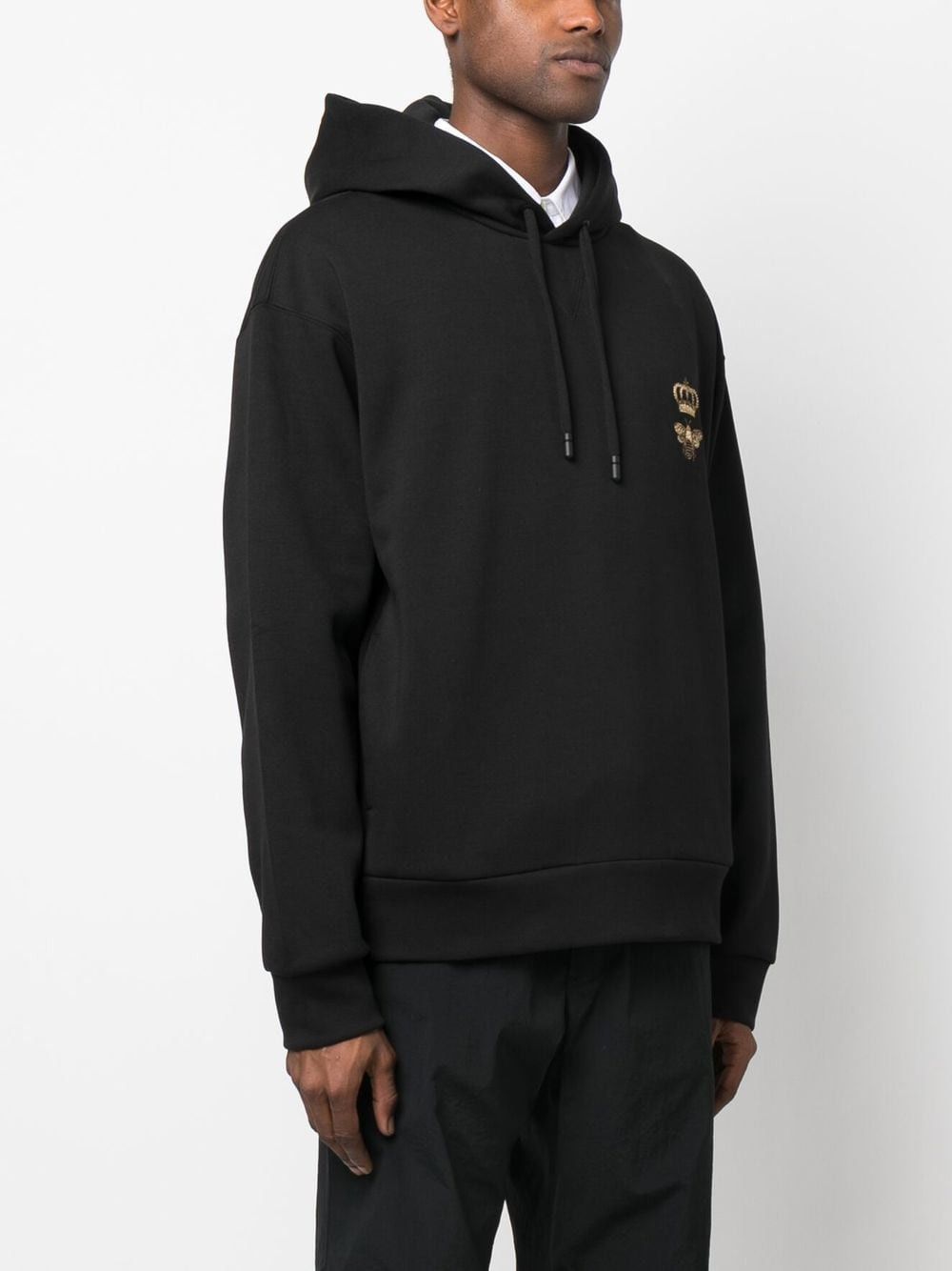Dolce & Gabbana COTTON HOODIE WITH BEE AND CROWN LOGO Size US S / EU 44-46 / 1 - 3 Thumbnail