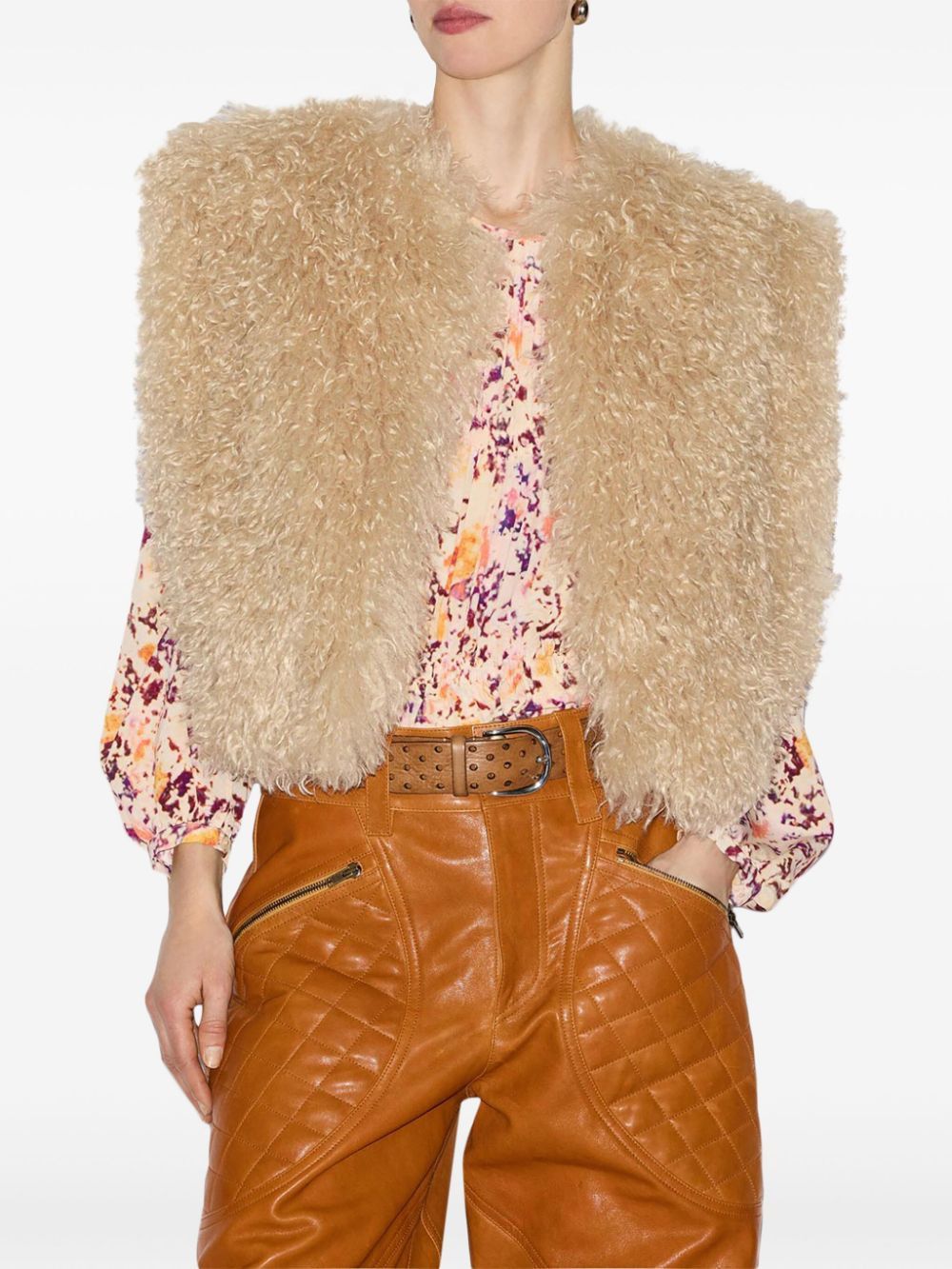 Isabel Marant FAUX FUX SLEEVELESS JACKET Size S / US 4 / IT 40 - 3 Thumbnail