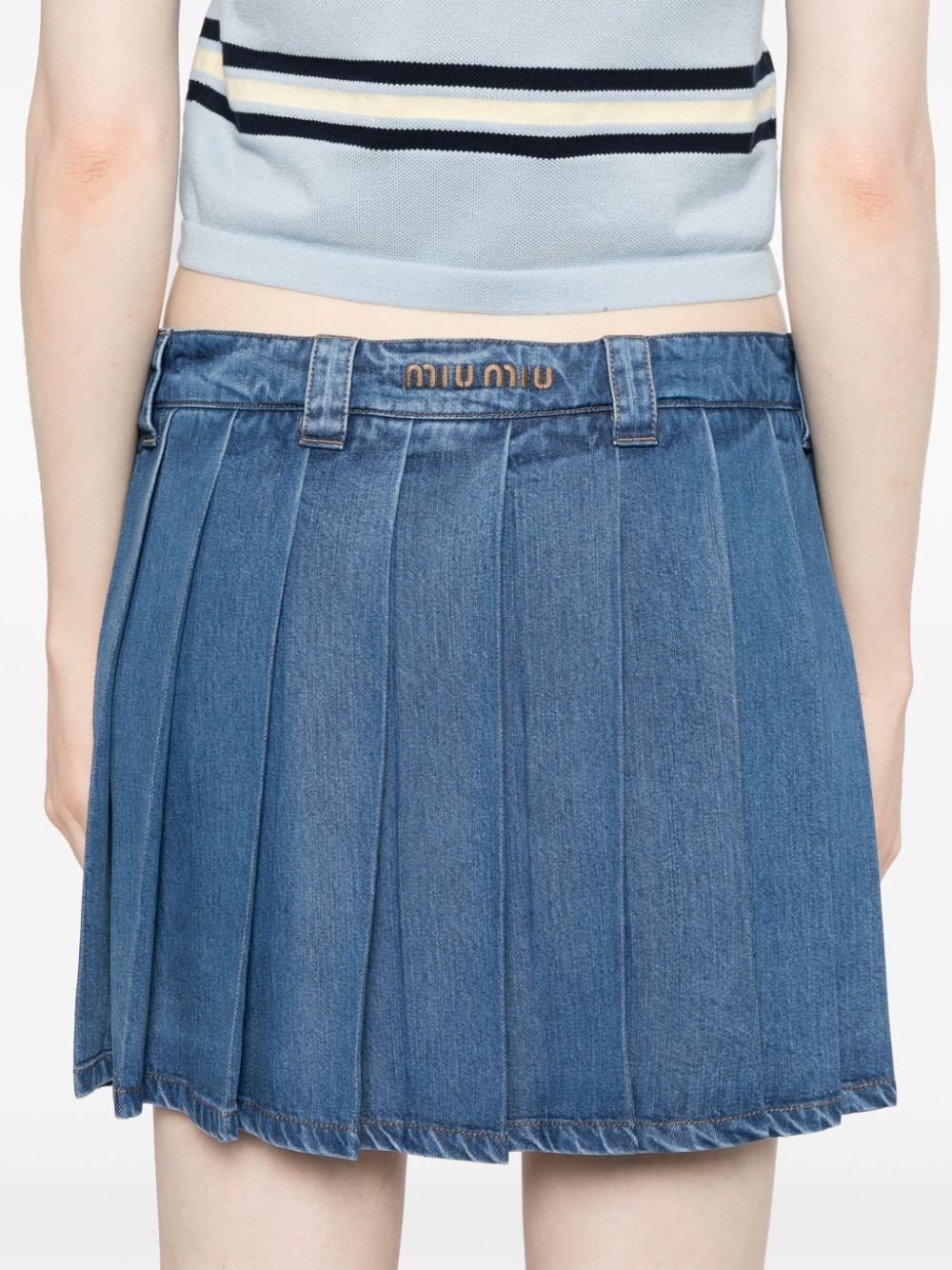 Miu Miu DENIM MINI SKIRT Size 27" / US 4 / IT 40 - 5 Thumbnail