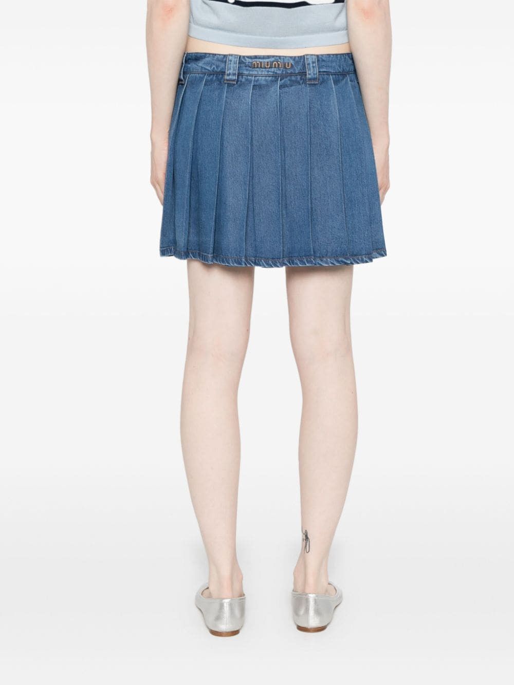 Miu Miu DENIM MINI SKIRT Size 27" / US 4 / IT 40 - 3 Thumbnail