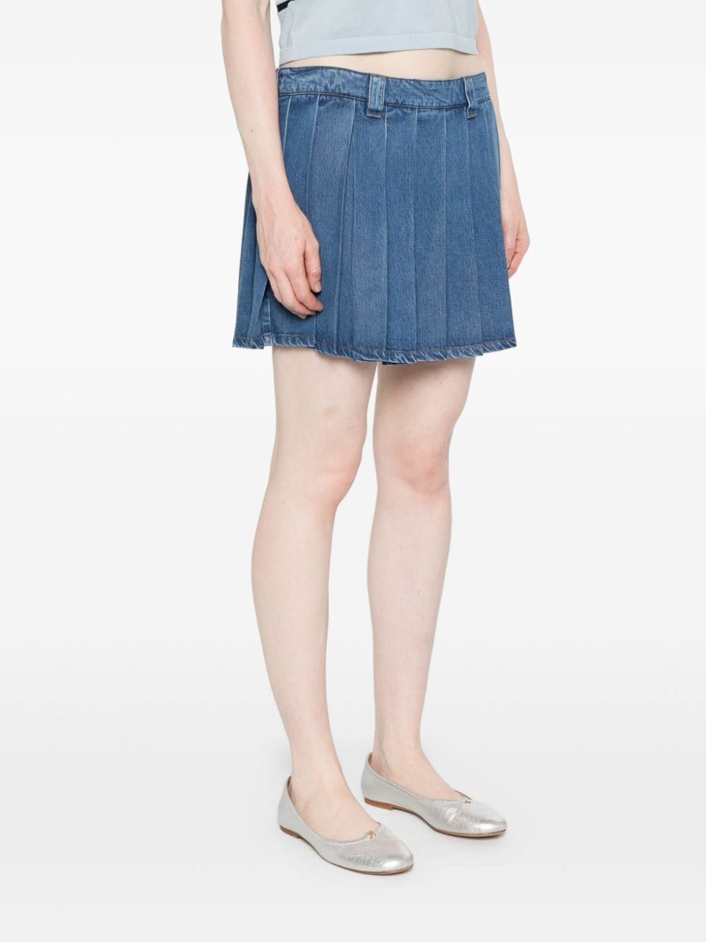 Miu Miu DENIM MINI SKIRT Size 27" / US 4 / IT 40 - 4 Thumbnail