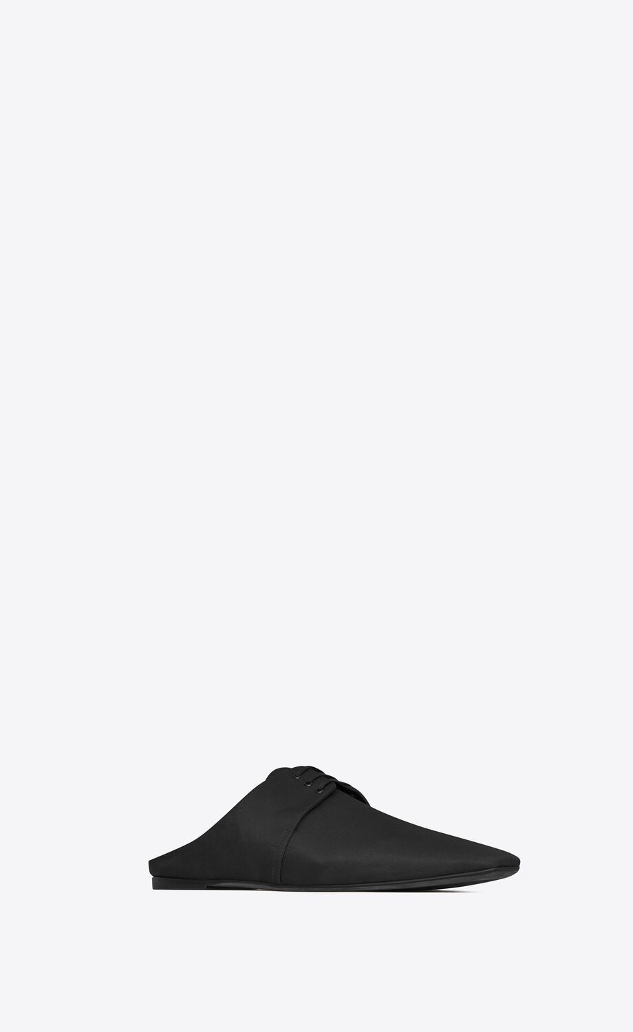【SAINT LAURENT】 TERENCE MULES IN SHANTUNG Saint Laurent Paris Saint Laurent Terence Mules In Shantung
