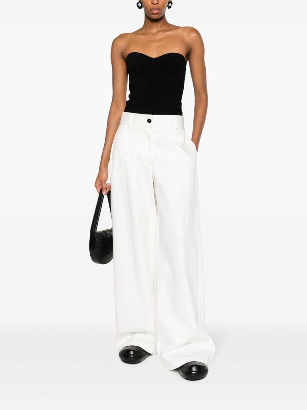Jil Sander WIDE-LEG COTTON TROUSERS Size 27" / US 4 / IT 40 - 2 Thumbnail