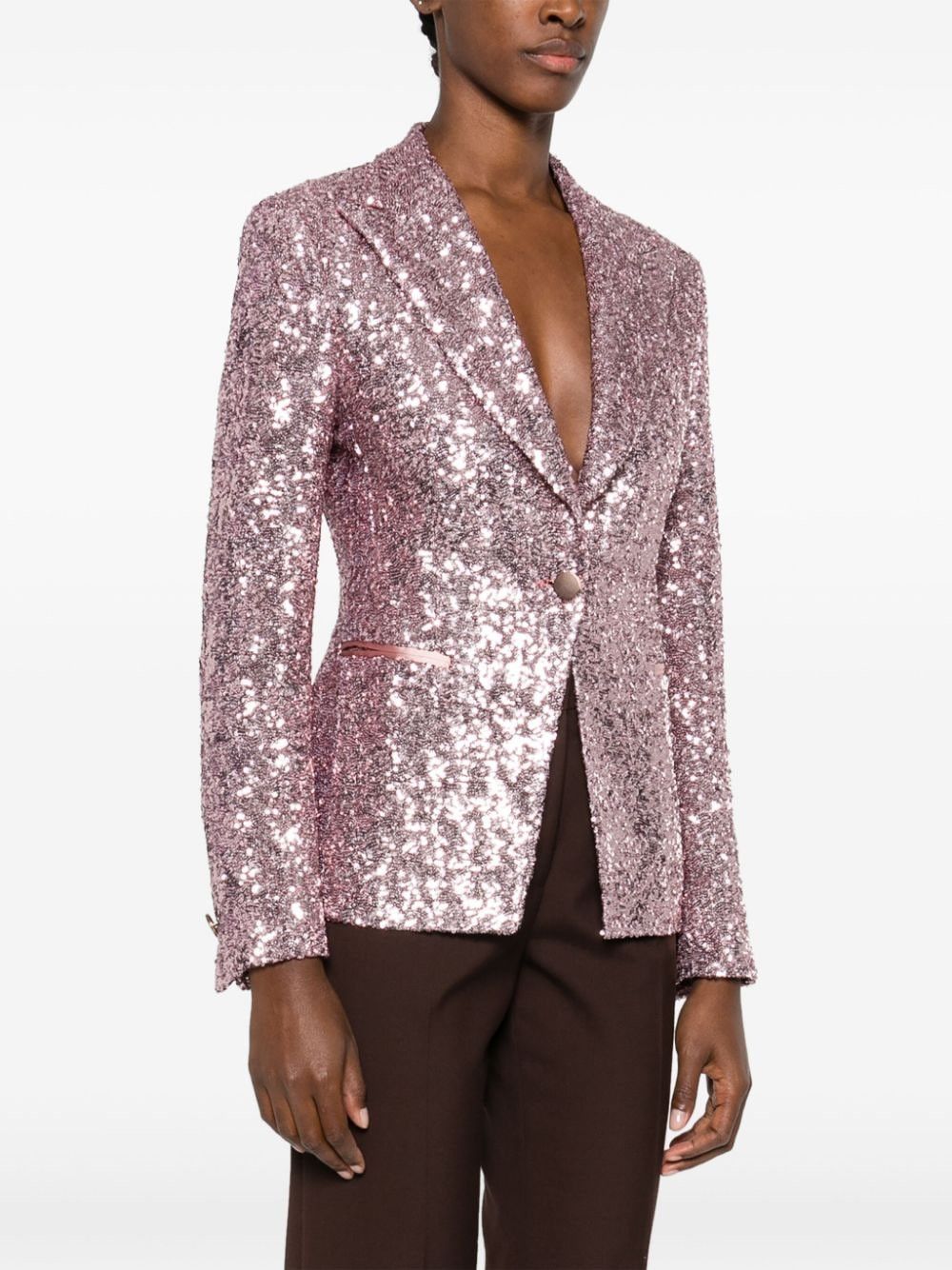 Tagliatore SEQUINED SINGLE-BREASTED JACKET Size S / US 4 / IT 40 - 2 Thumbnail