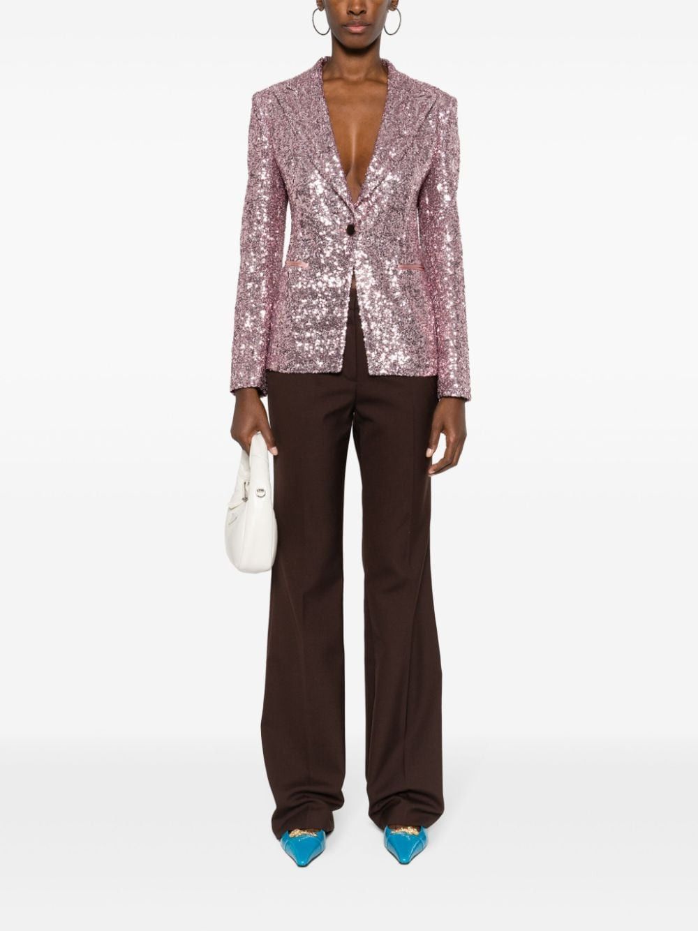 Tagliatore SEQUINED SINGLE-BREASTED JACKET Size S / US 4 / IT 40 - 4 Thumbnail