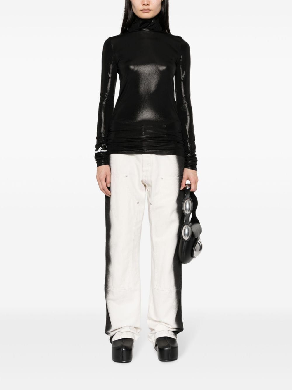 Rick Owens LONG SLEEVE T-SHIRT Size S / US 4 / IT 40 - 2 Thumbnail