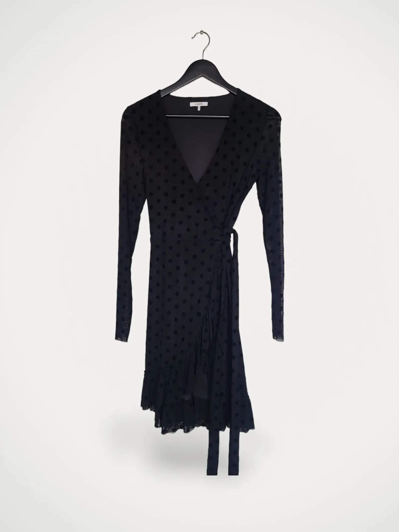 Ganni Ganni Valmy Wrap Dress Dress Size XS / US 0-2 / IT 36-38 - 2 Thumbnail