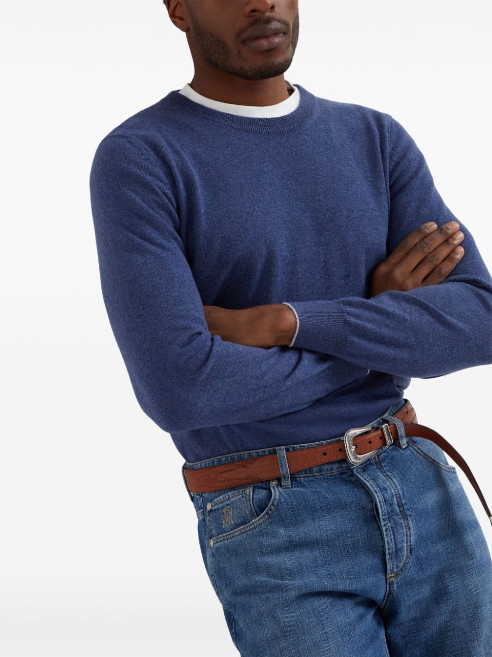 Brunello Cucinelli CASHMERE CREWNECK SWEATER Size US S / EU 44-46 / 1 - 4 Thumbnail