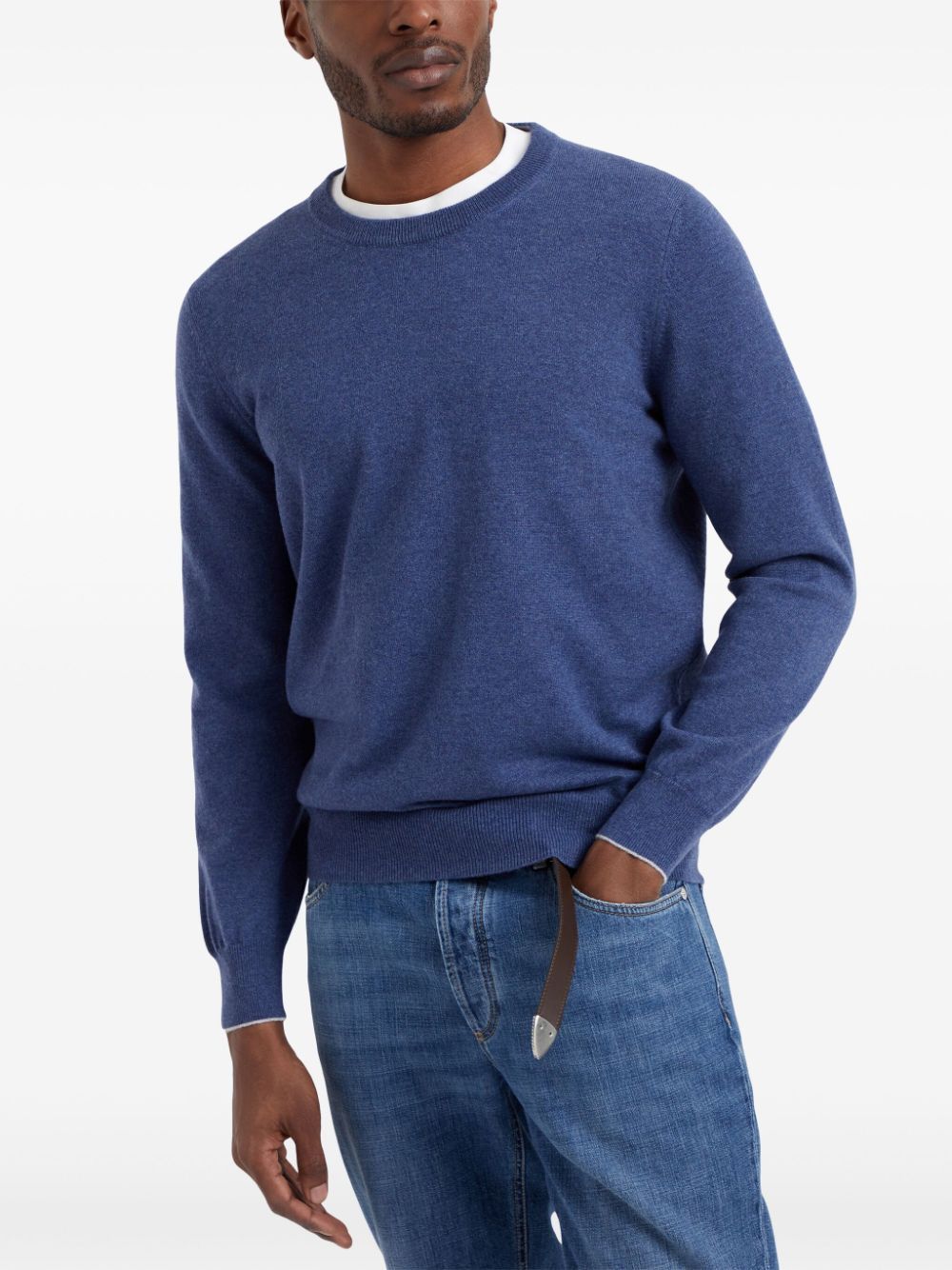 Brunello Cucinelli CASHMERE CREWNECK SWEATER Size US S / EU 44-46 / 1 - 5 Thumbnail