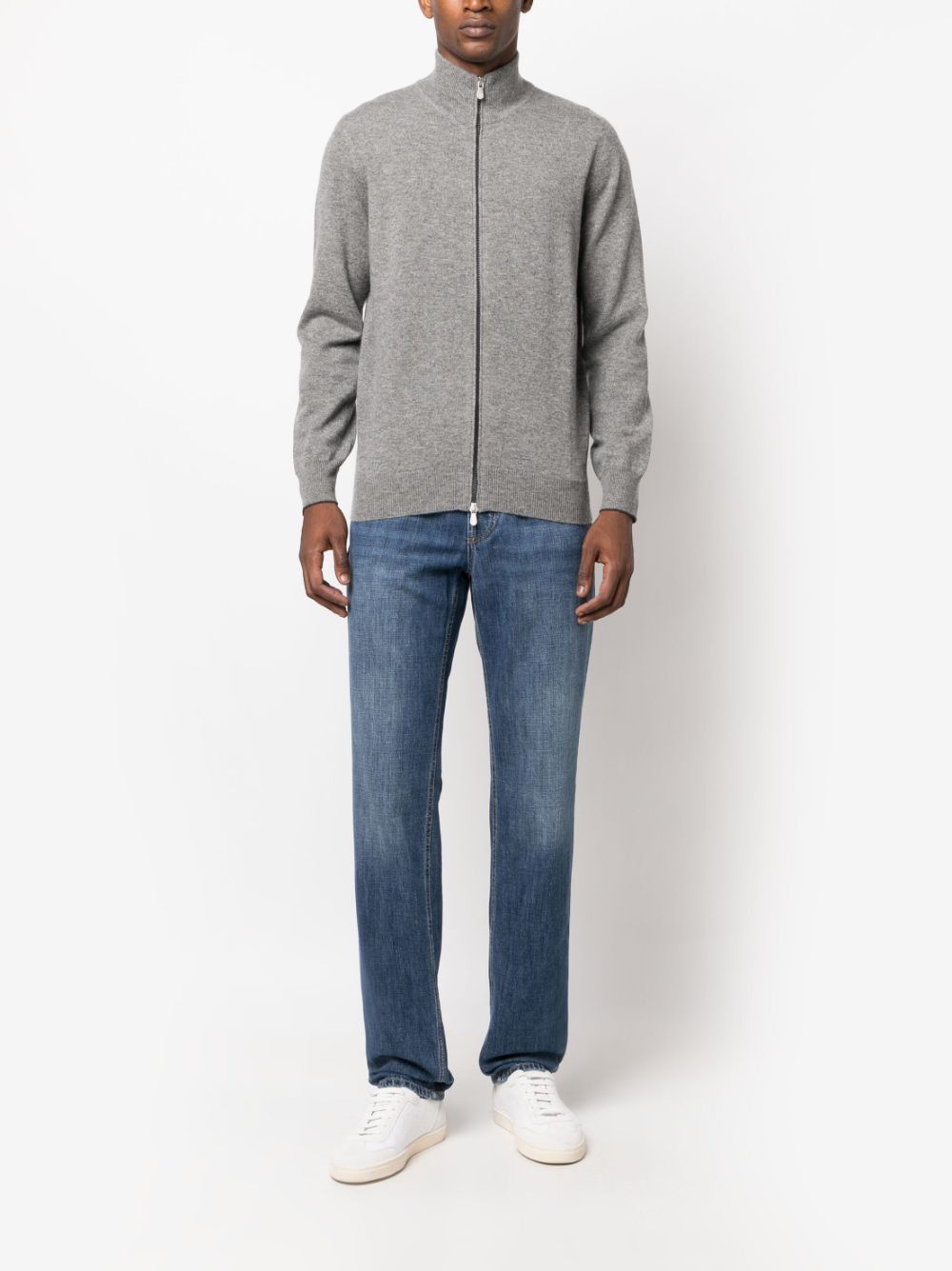 Brunello Cucinelli CASHMERE ZIPPED CARDIGAN Size US S / EU 44-46 / 1 - 4 Thumbnail