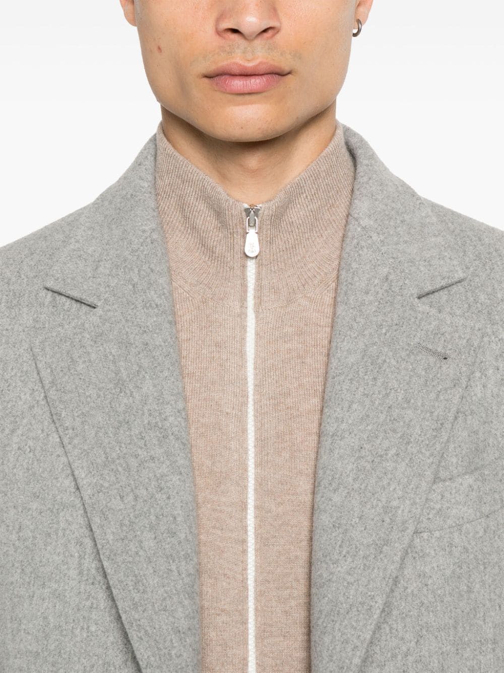 Brunello Cucinelli CASHMERE ZIPPED CARDIGAN Size US S / EU 44-46 / 1 - 3 Thumbnail
