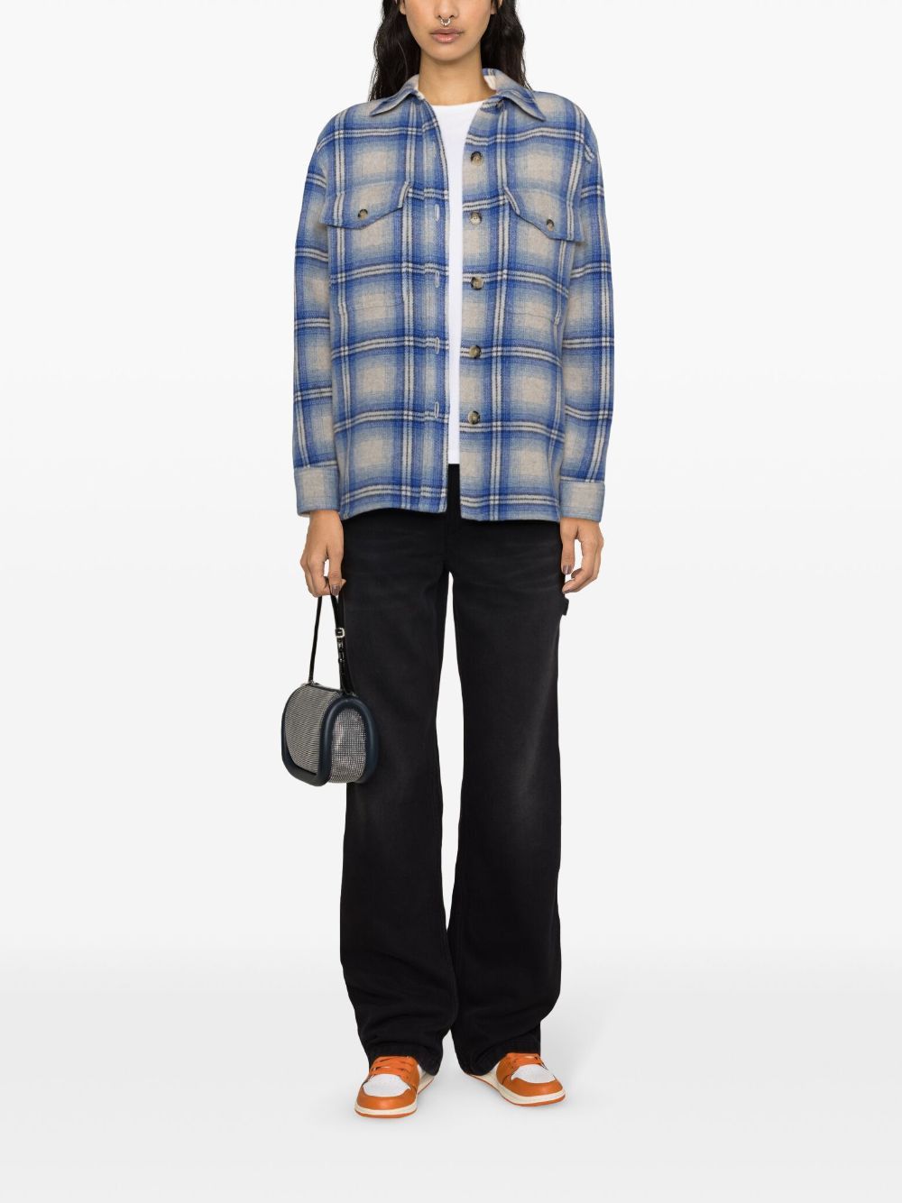 Isabel Marant FAXONA CHECKED WOOL COAT Size S / US 4 / IT 40 - 3 Thumbnail
