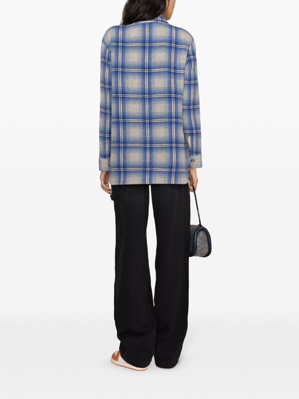 Isabel Marant FAXONA CHECKED WOOL COAT Size S / US 4 / IT 40 - 4 Thumbnail