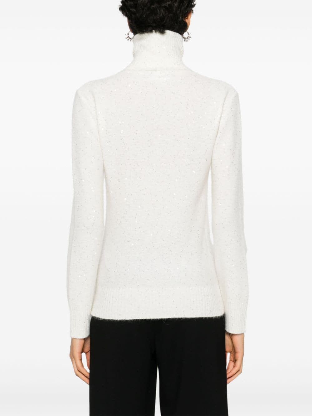 Fabiana Filippi WOOL AND SILK BLEND TURTLENECK SWEATER Size S / US 4 / IT 40 - 4 Thumbnail