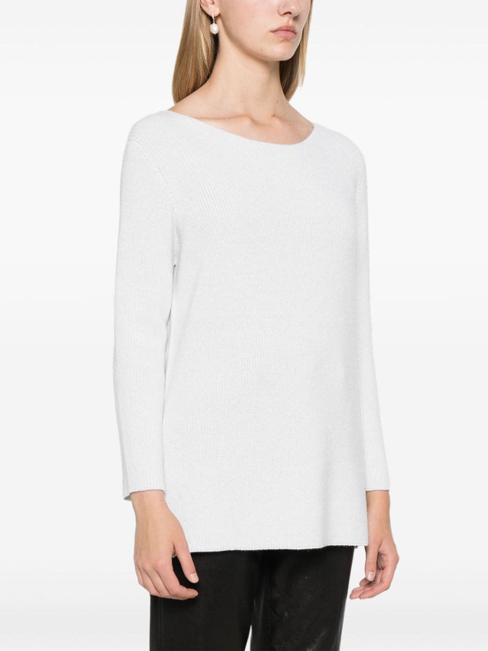Fabiana Filippi WOOL BLEND BOATNECK SWEATER Size S / US 4 / IT 40 - 4 Thumbnail