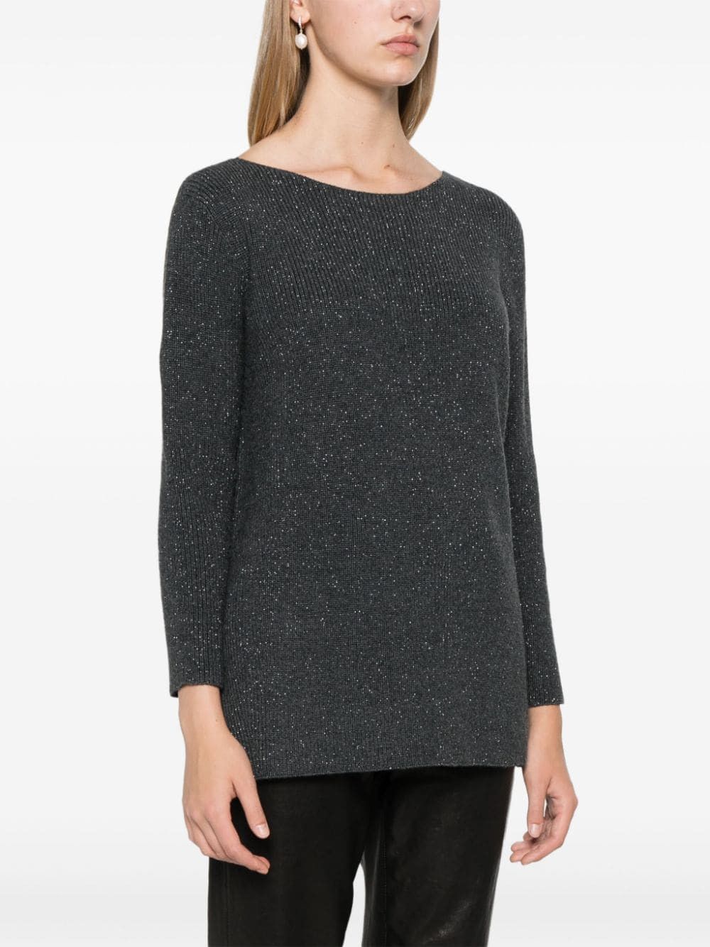 Fabiana Filippi WOOL BLEND BOATNECK SWEATER Size S / US 4 / IT 40 - 3 Thumbnail