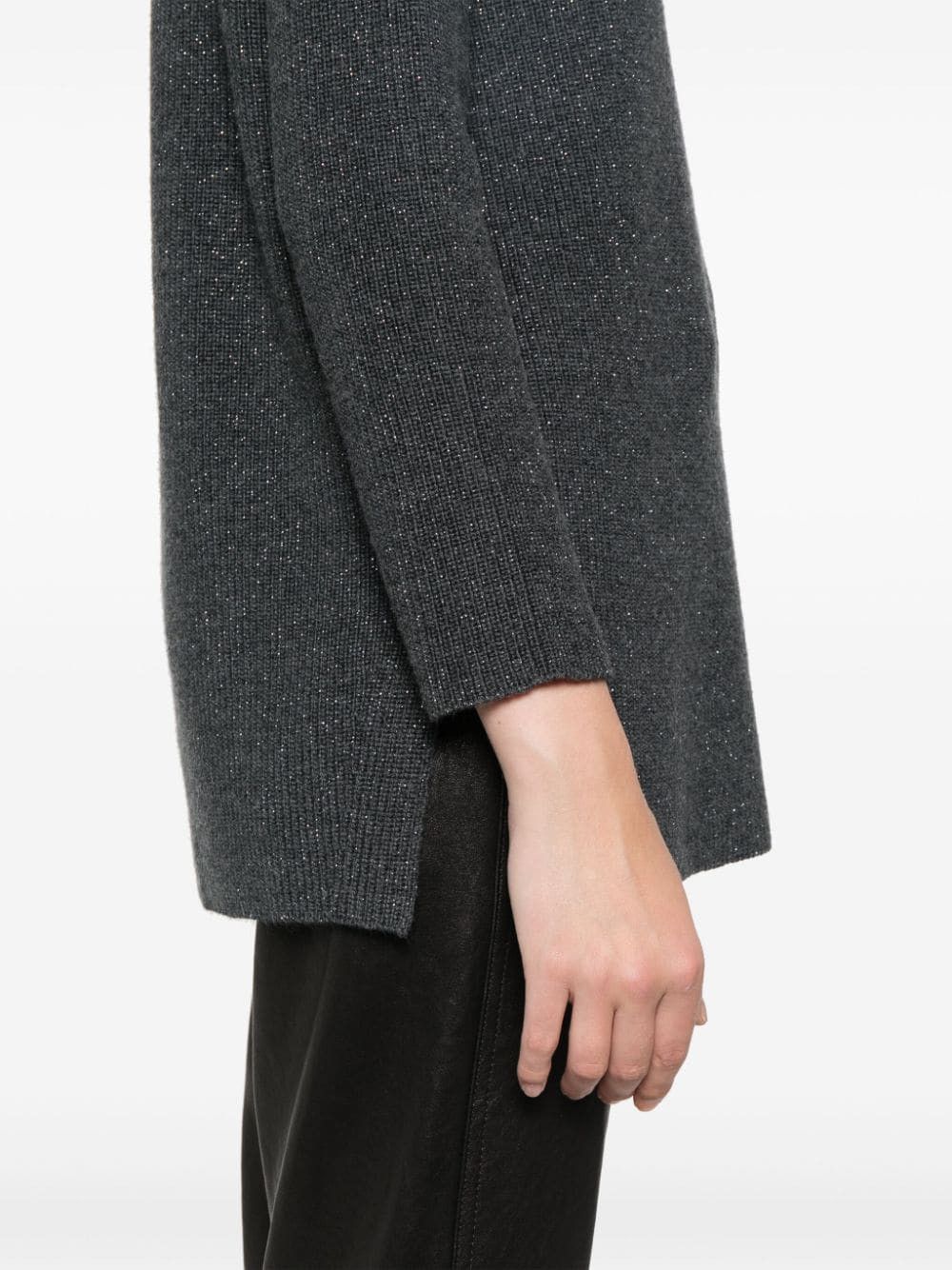 Fabiana Filippi WOOL BLEND BOATNECK SWEATER Size S / US 4 / IT 40 - 2 Thumbnail