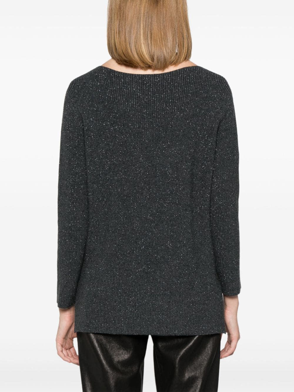 Fabiana Filippi WOOL BLEND BOATNECK SWEATER Size S / US 4 / IT 40 - 4 Thumbnail