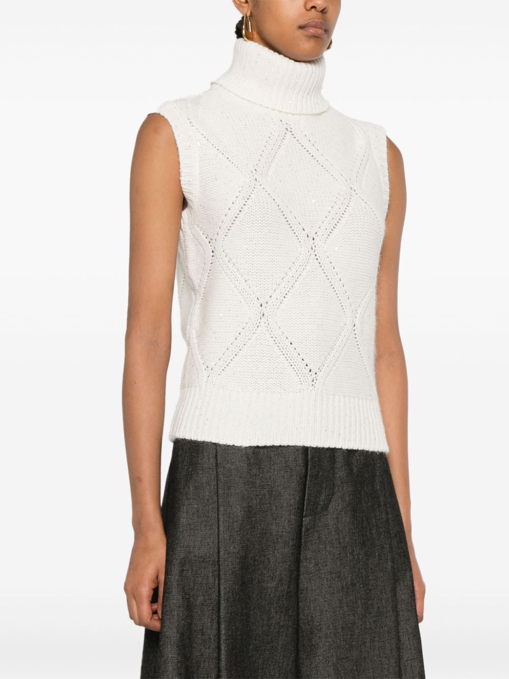 Fabiana Filippi WOOL AND SILK BLEND VEST Size S / US 4 / IT 40 - 2 Thumbnail